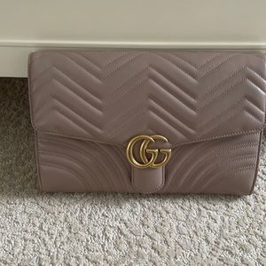 Gucci clutch blush color